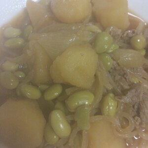 枝豆たっぷり肉じゃが(o^^o)